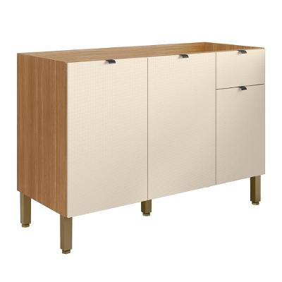 Balcão De Cozinha Sem Tampo 120cm Laura Plus Soft-freijó Z06 - Mpozenato