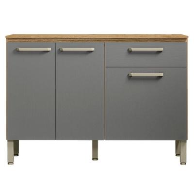 Balcão De Cozinha Com Tampo 120cm Louis Plus Freijó-gris Z06 - Mpozenato