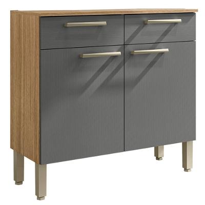 Balcão De Cozinha Com Tampo 91cm Vivian Plus Freijó-gris Z06 - Mpozenato