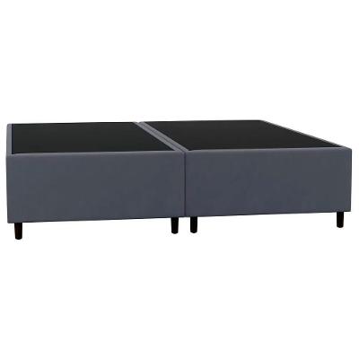 Base Cama Box Casal Queen 158cm Bipartido Hit Z04 Suede Cinza - Mpozenato