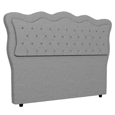 Cabeceira Casal Cama Box 140cm Oregon Z04 Linho Cinza - Mpozenato