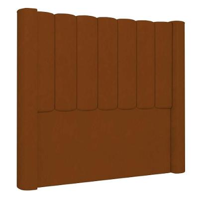 Cabeceira Casal Cama Box 140cm Claire Z04 Veludo Terracota - Mpozenato