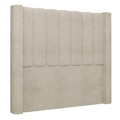 Cabeceira Casal Queen Cama Box 160cm Claire Z04 Boucle Bege - Mpozenato