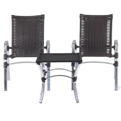 Kit 02 Cadeiras E Mesa área Externa Varanda Edícula Sacada Preto