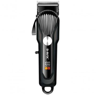 Maquina Cortar Cabelos Sem Fio Bmax 4 Pentes Visor Lcd Bivolt Preto