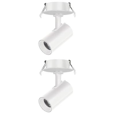 2 Spot Direcionável Embutir 7w Branco Bivolt 3000k Foxlux