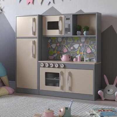 Cozinha Infantil Com Refrigerador México Cinza