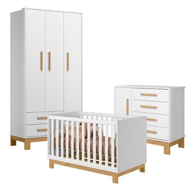 Jogo Quarto Infatil Corrientes Branco Acetinado
