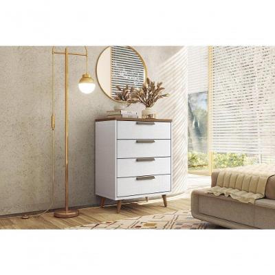 Cômoda 4 Gavetas Yokohama Branco Jatobá