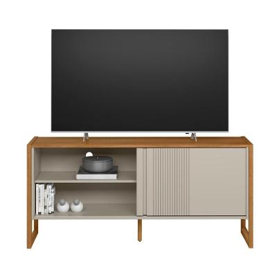 Rack Tv Até 55 Polegadas Porta Frisada Nature Off-white