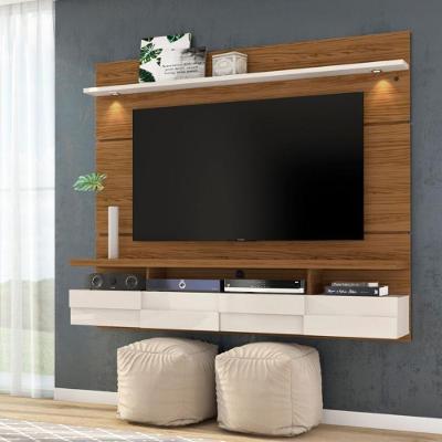 Painel Para Tv Com Portas E Led Verena 1.8 Naturale Off White
