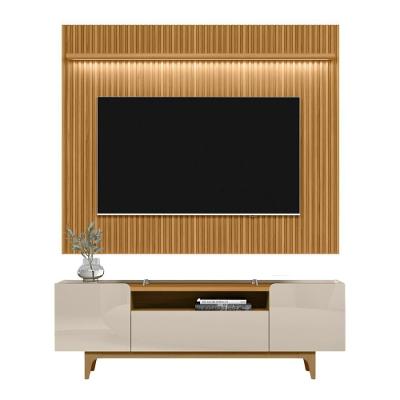 Home Ripado Com Led Para Tv 75' Midway Tauari Off-white