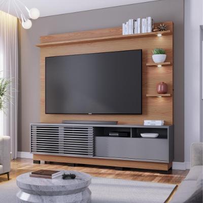 Home Para Tv Ate 70 Polegadas Barton Freijo Cinza Fosco