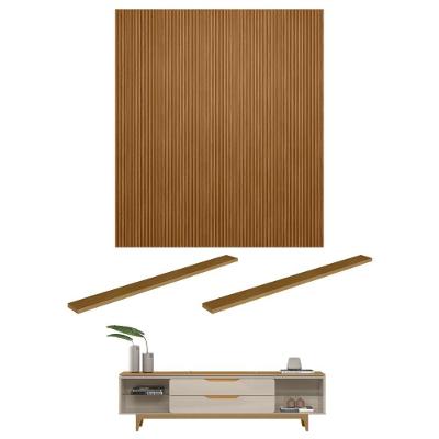 Conjunto Painel Ripado E Rack Tv 75' Ottis Tauri Off White