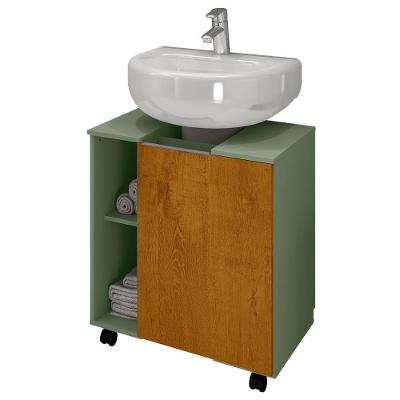 Gabinete Banheiro Para Pia 1 Porta Pequin Pistache-naturalle - Bechara