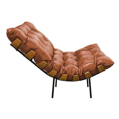 Kit 02 Poltronas Costela Corano Nozes Base de Metal D´rossi