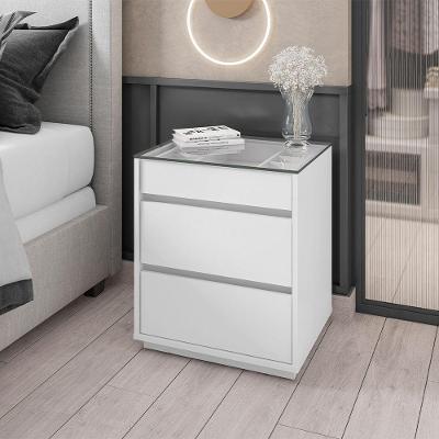 Mesa De Cabeceira Belize Versátile 3 Gavetas 50cm Branco