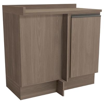 Balcao Canto Reto Com Tampo 1p 98 Cm Maxxi G748 Nogal Kappesberg Nogal