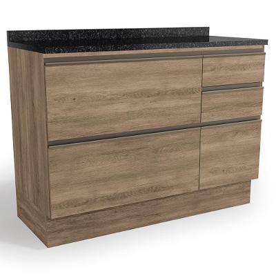 Balcao Com Tampo 120 Cm 1p 4g Maxxi G746 Nogal Preto Kappesberg Nogal Preto