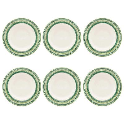 Prato Fundo De Cerâmica Donna Campestre 21,5cm 6 unidades - Biona 135700