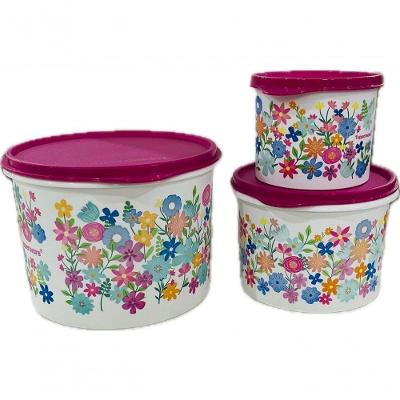 Tupperware Kit 3 Peças Potes Bouquet Amor Kit 3 Potes