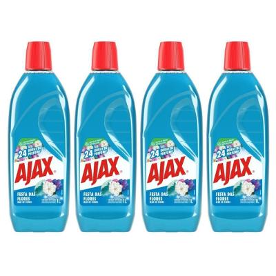 Kit 4 Limpador Ajax Festa Das Flores Mar De Flores 1 Litro