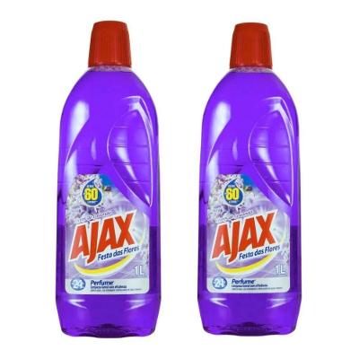 Kit 2 Limpador Ajax Festa Das Flores Lavanda 1 Litro