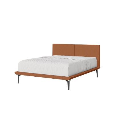 Cama Japonesa Toquio King Com Cabeceira Almofada Linho Telha