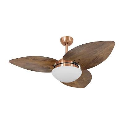 Ventilador De Teto Dormamu Cobre 3 Pás Rádica Imbuia 127v