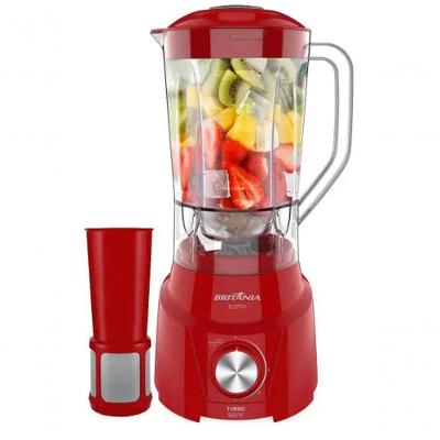 Liquidificador Britania 2.6l 900w 4 Velocidades Com Filtro Vermelho 110V