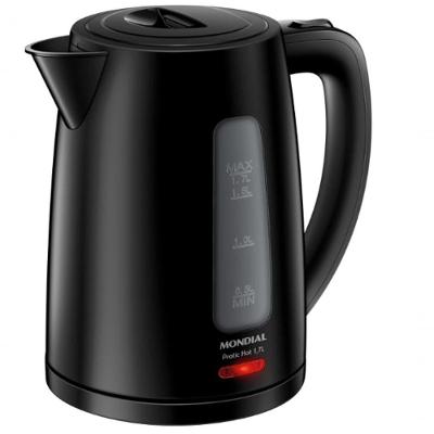 Chaleira Eletrica Mondial Luxx Black 1.7l 1500w Desligamento Automatico 220V
