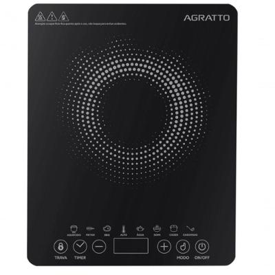 Cooktop De Inducao Italiano Agratto 1200w Painel Digital 110V