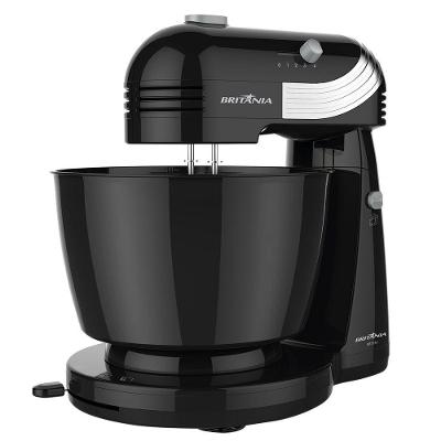 Batedeira Britania 350w 4 Velocidades Black Ellegance 110V