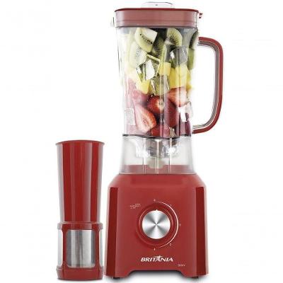Liquidificador Britania 900w 2.5l Vermelho 110V Com Filtro