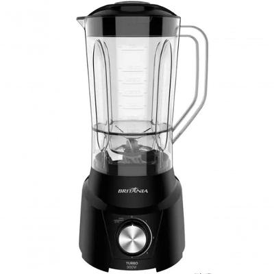 Liquidificador Britania Ultra Turbo Ellegance 900w 4 Velocidades E Filtro Preto 220V