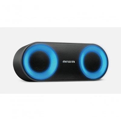 Caixa De Som Speaker Aiwa Sp-01 20w Bt 15h Ip65 Rgb Usb Tws Preto Bivolt