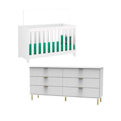 Berço Multifuncional 3x1 + Cômoda Ditália Bbi-51 Dm-240 Branco