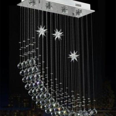 Lustre Para Sala, Quarto, Cozinha Em Cristal K9 Base 18x70 80cm