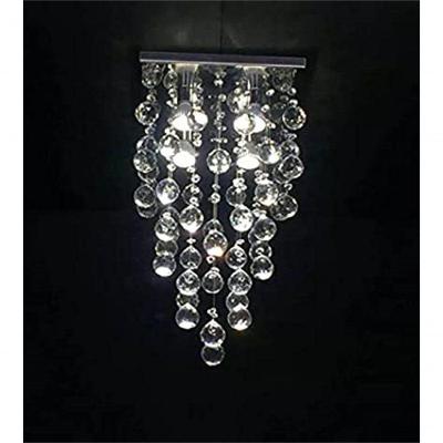 Lustre Para Sala, Quarto, Hall, Cozinha, Sala De Jantar, Corredor Em Cristal K9 Base 30x30 50cm