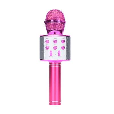 Microfone Bluetooth Karaokê Sem Fio - Rosa