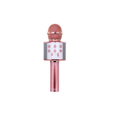 Microfone Sem Fio Bluetooth Karaoke Youtuber Reporter Usb - Rosa