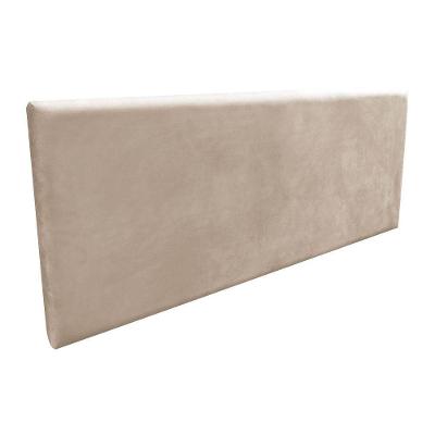 Cabeceira Painel Clean Box Casal 140cm Suede Bege D'Rossi