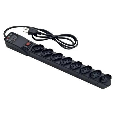 Filtro De Linha Ts Shara Protetor 8 Tomadas - 556 Preto Bivolt