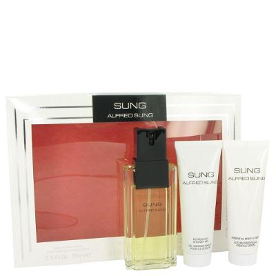 Perfume Feminino Alfred Sung 100 Ml Eau De Toilette Spray + 75 Ml Loção Corporal + 75 Ml Gel De Banho