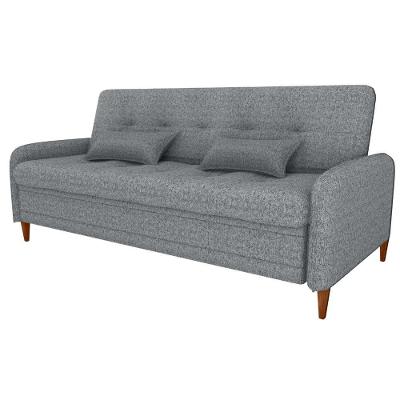 Sofa Cama 2 Lugares 206 Cm Donna Linho Vancouver E487 Cinza Milani Store Cinza