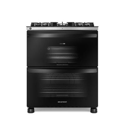 Fogão Brastemp 5 Bocas Duplo Forno Com Air Fryer Preto BFD5LAE 220V