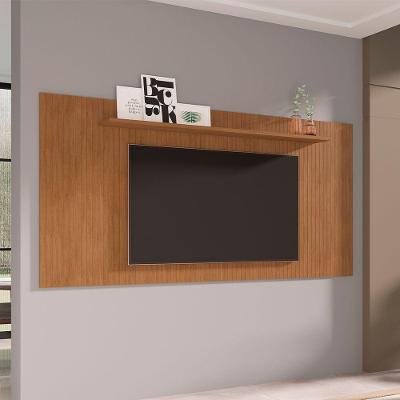 Painel Para Tv 65 Polegadas Siena Frisado 2,20 Baixo Cedro