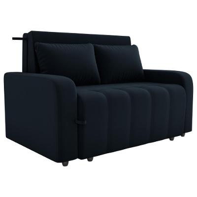 Sofa Cama 2 Lugares 138 Cm Amora Veludo Inca E451 Preto Milani Store Preto