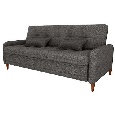 Sofa Cama 2 Lugares 206 Cm Donna Linho Vancouver E484 Chumbo Milani Store Chumbo