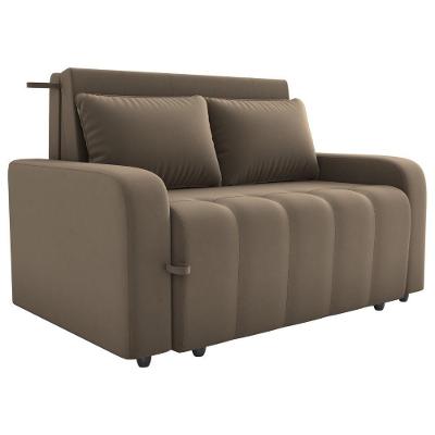 Sofa Cama 2 Lugares 138 Cm Amora New Veludo E434 Marrom Claro Milani Store Marrom Claro